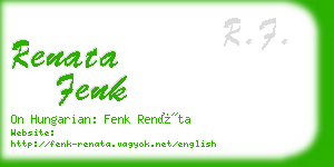 renata fenk business card